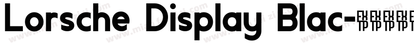 Lorsche Display Blac字体转换